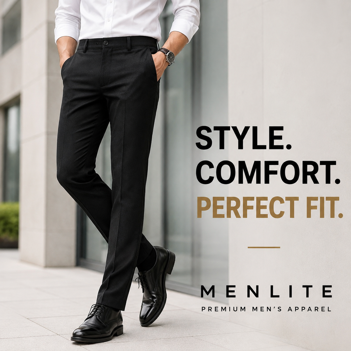 Menlite Comfort Plus formal trousers for men 
