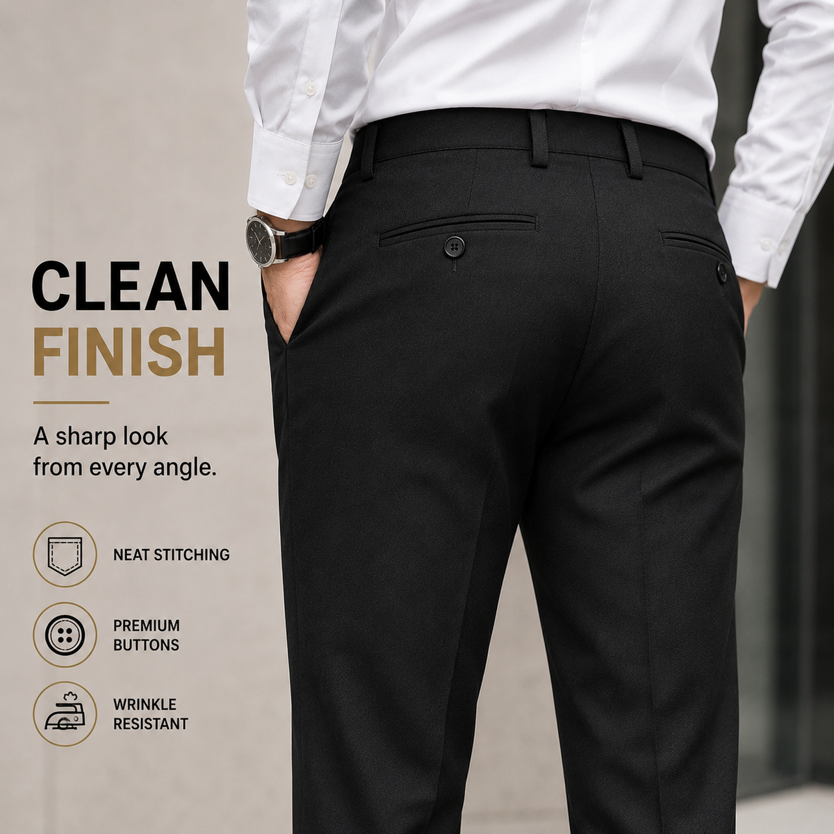 Menlite Comfort Plus formal trousers for men 