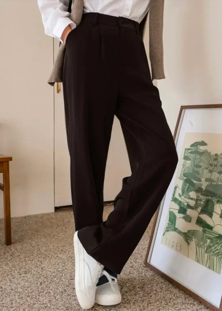 Menlite Japanese wide leg trousers for men in Brown