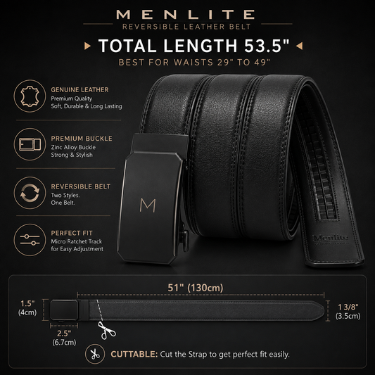 Men's Leather Formal Belt